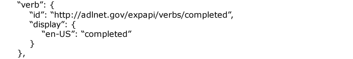 the verb part of a xapi activity statement