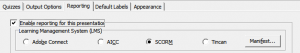 Adobe Presenter reporting option