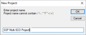 Simple SCORM Packager Project Name Dialog Box