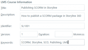 Setting Articulate Storyline LMS Options