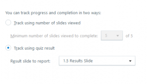 Articulate Storyline tracking options