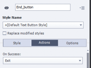 exit button settings